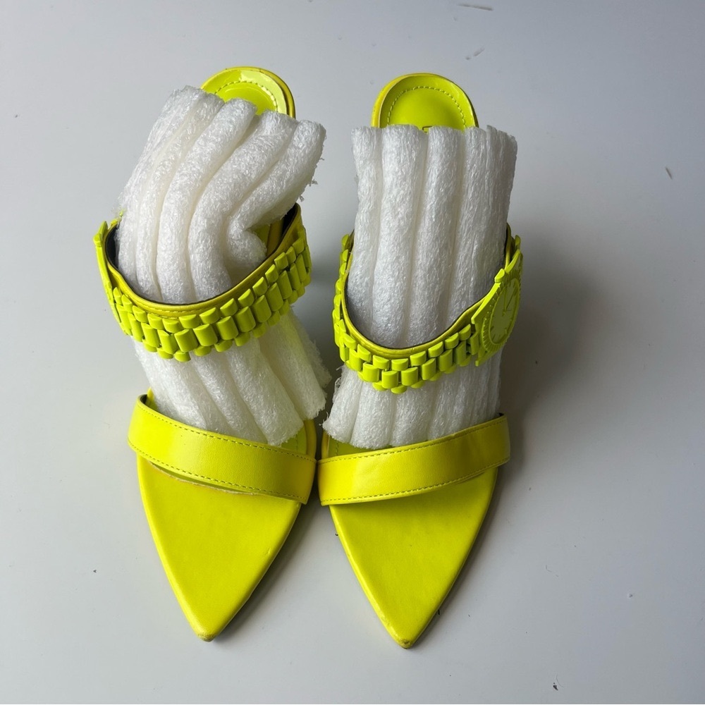 Cape Robbin Neon Yellow Watch-Strap Women's Sky High Heel Sandals Sz 7 - Picture 13 of 13